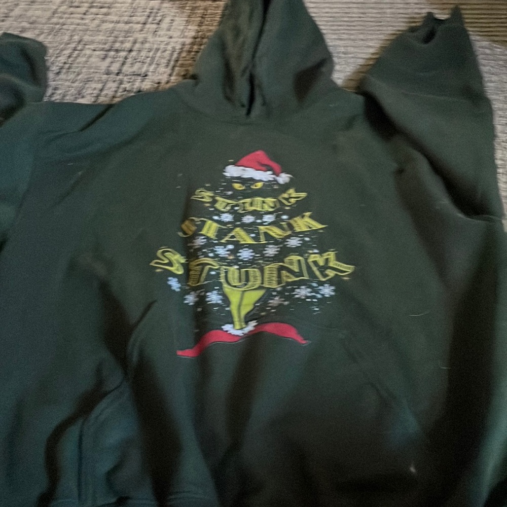 Mens Grinch hoodie. Size L